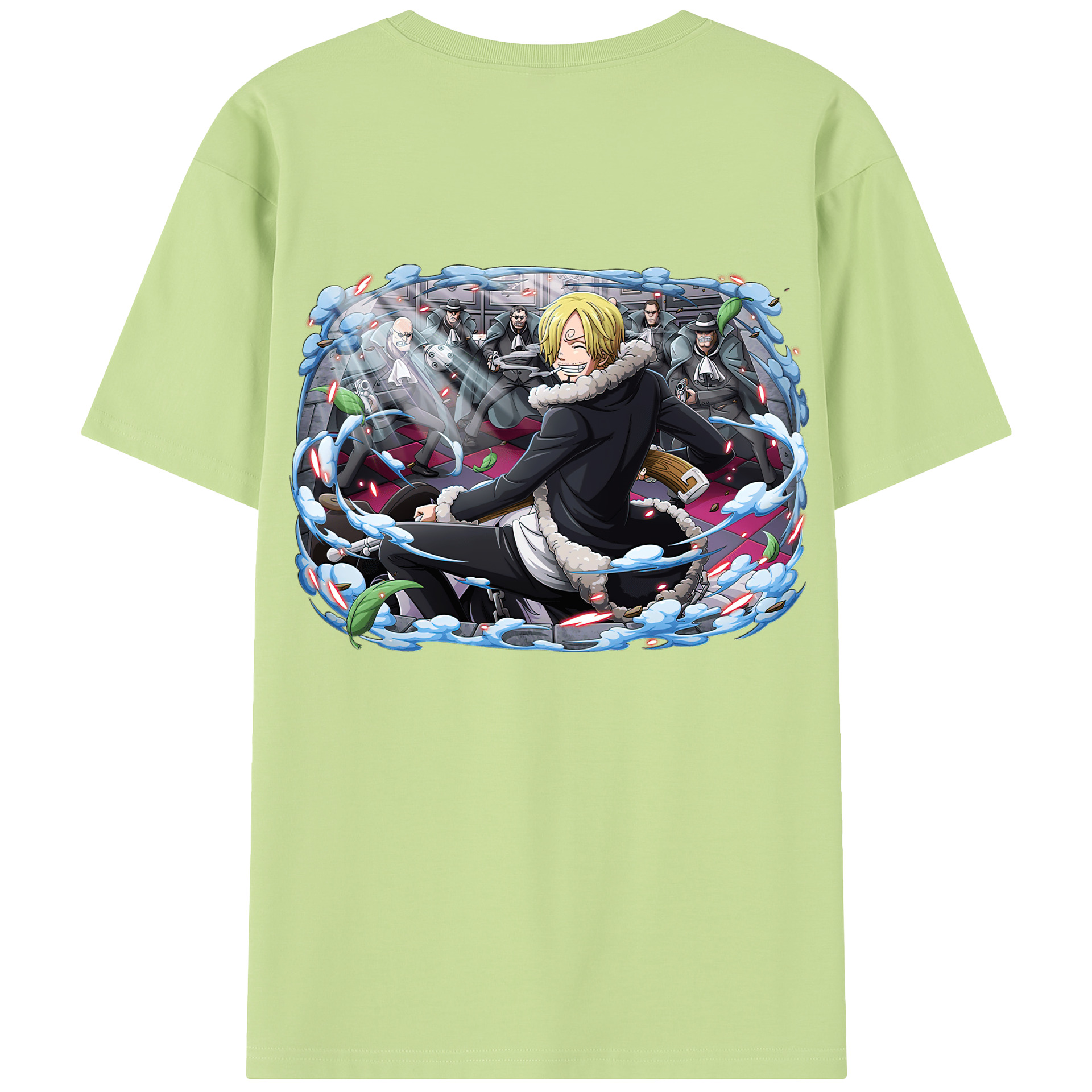 ワンピース サンジ ONE PIECE Sanji 綿100％半袖Tシャツ（背面プリント）